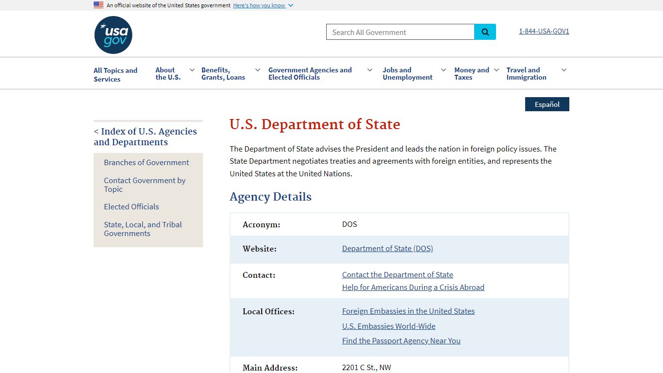 U.S. Department of State | USAGov